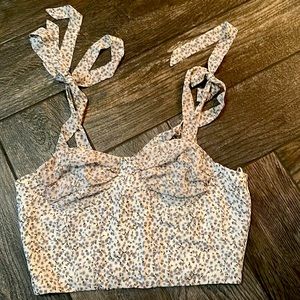 Cotton Candy LA cropped floral top. New with tags